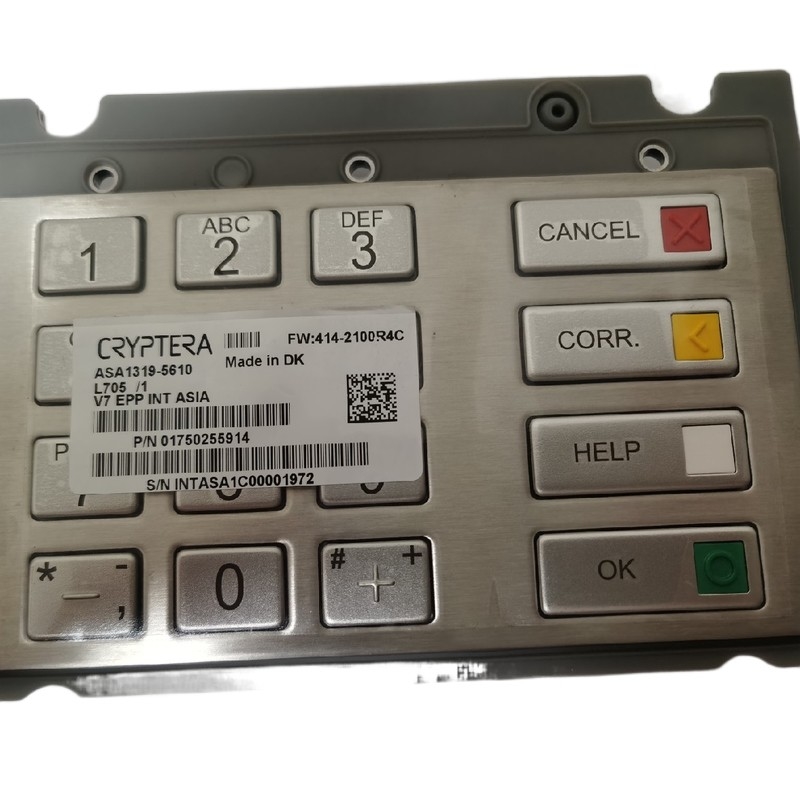 01750255914 Diebold Nixdorf 1750255914 EPP V7 ESP INT Pinpad Южная Америка Клавиатура АТМ Части